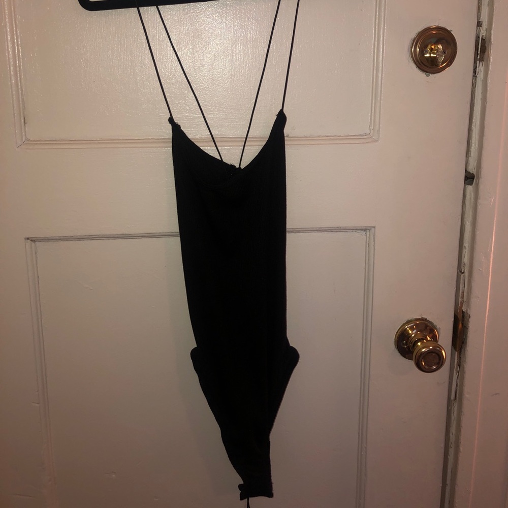 Black Crossback Bodysuit